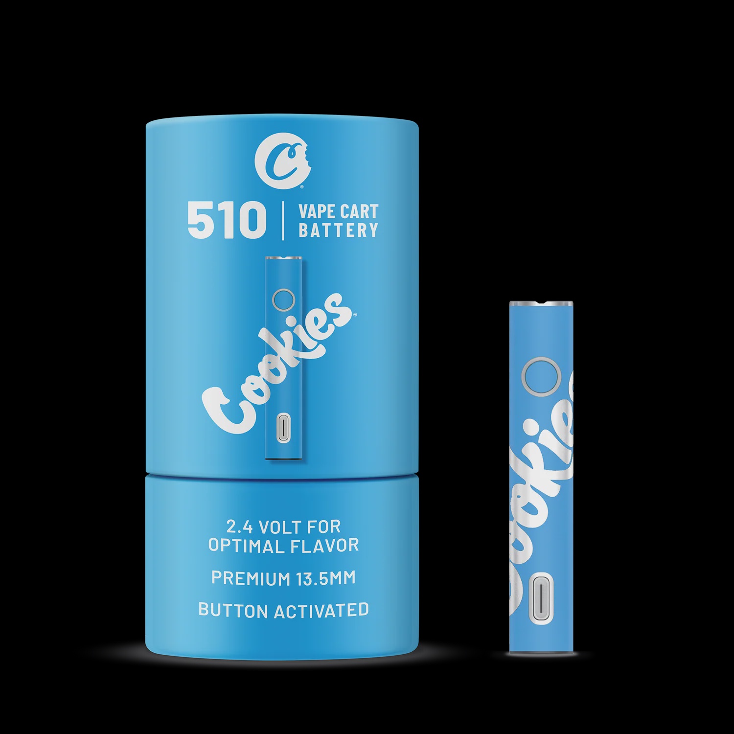 510 Threaded Vape Cart Battery- Silver